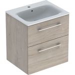 Juego de lavabo para mueble serie Selnova Square, referencia 501.239.00.1 de Geberit, Nogal hickory claro / Melamina estructura